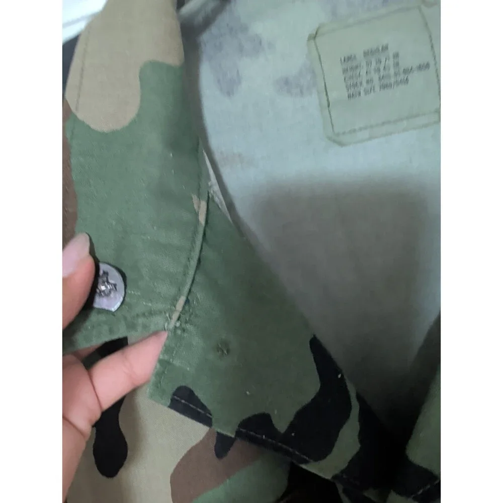 Vintage-inspired U.S. Army camouflage field jacket, Size Large